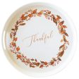 Thankful Wreath Round Bamboo Serving Tray Sale