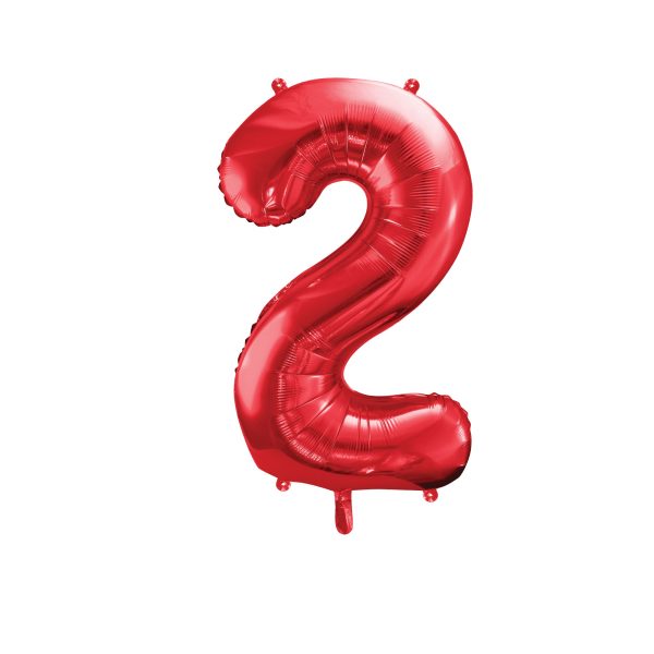 34  Red Number Balloon 0-9 Fashion