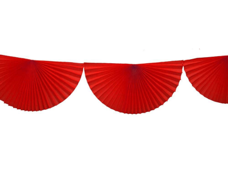 Red Bunting Fan Garland 10ft Online now