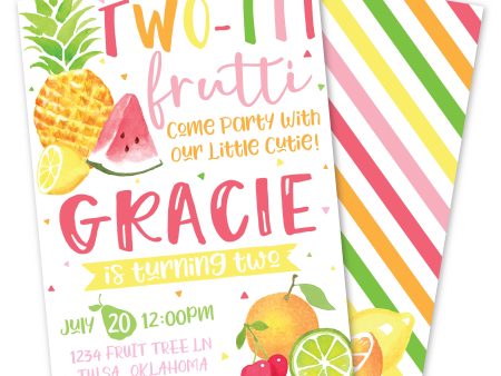 Twotti Fruitti Birthday Party Invitation For Cheap