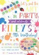 Art Party Birthday Invitation Online Hot Sale