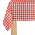 Red Gingham Paper Table Cover on Sale