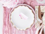 White Gold-Trimmed Scalloped Dessert Plates 6ct Sale