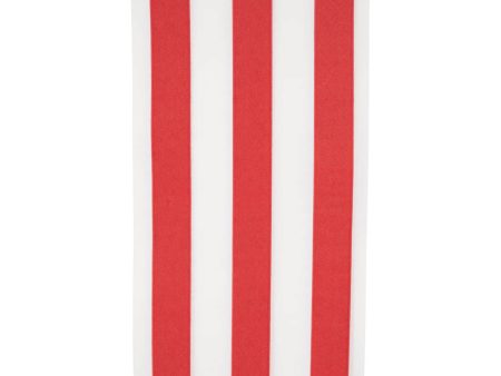 Cherry Red Cabana Striped Paper Guest Towels 20ct Fashion