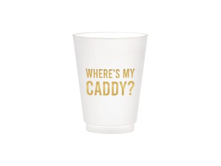 White Where s My Caddy Frosted Plastic Cups 6ct Hot on Sale