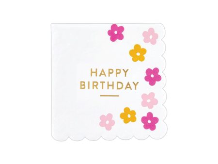 Happy Birthday Daisy Dessert Napkins 20ct For Discount