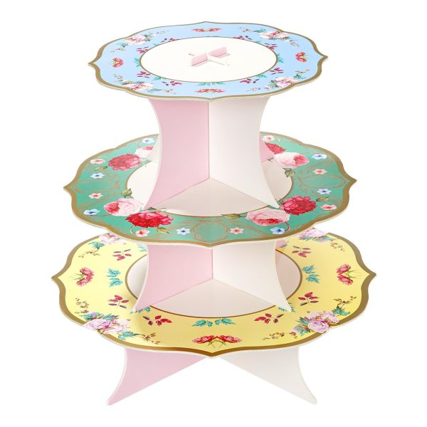 Floral Tea Party Cupcake Stand 1ct Online