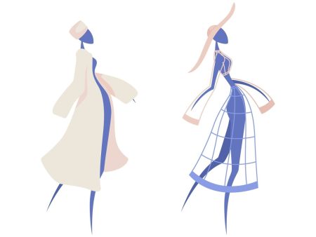 Mannequins in winter outfits semi flat color vector object Online Sale