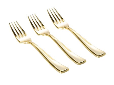 Classic Gold Plastic Forks 20ct Hot on Sale