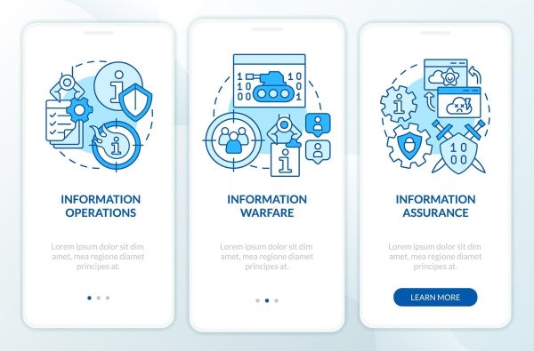 Basic definitions blue onboarding mobile app screen Online Sale