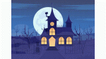 Animated spooky house illustration For Discount