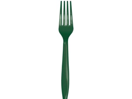 Hunter Green Plastic Forks 24ct Online