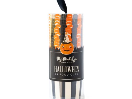 Halloween Striped Food Cups 24ct Fashion