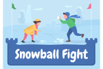 Snowball Fight Posters Hot on Sale