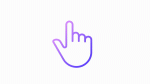 Animated finger touch gradient icon For Discount