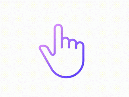 Animated finger touch gradient icon For Discount