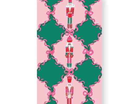 Lattice & Pink Christmas Nutcrackers Paper Guest Towels 20ct Fashion