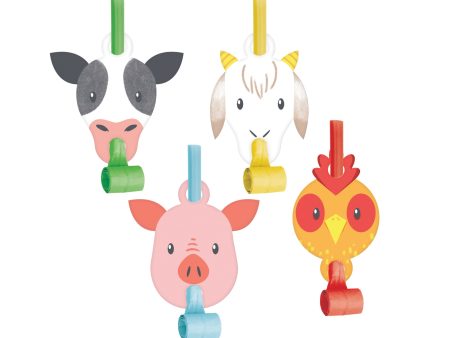 Farm Animal Blowout Noisemakers 8ct Sale