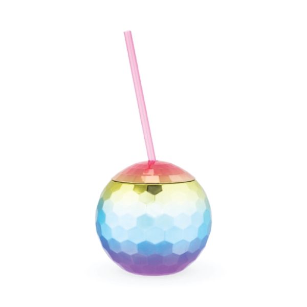 Rainbow Disco Ball Drink Tumbler Hot on Sale