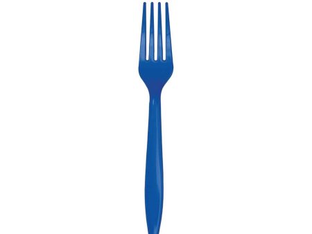 Cobalt Blue Plastic Forks 24ct For Cheap