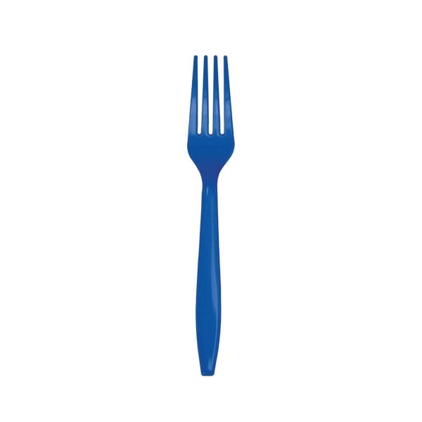 Cobalt Blue Plastic Forks 24ct For Cheap