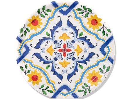 Spanish Yellow & Blue Paper Lunch Plates 10ct on Sale