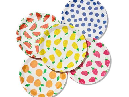 Assorted Fruit Punch Dessert Plates 10ct Online