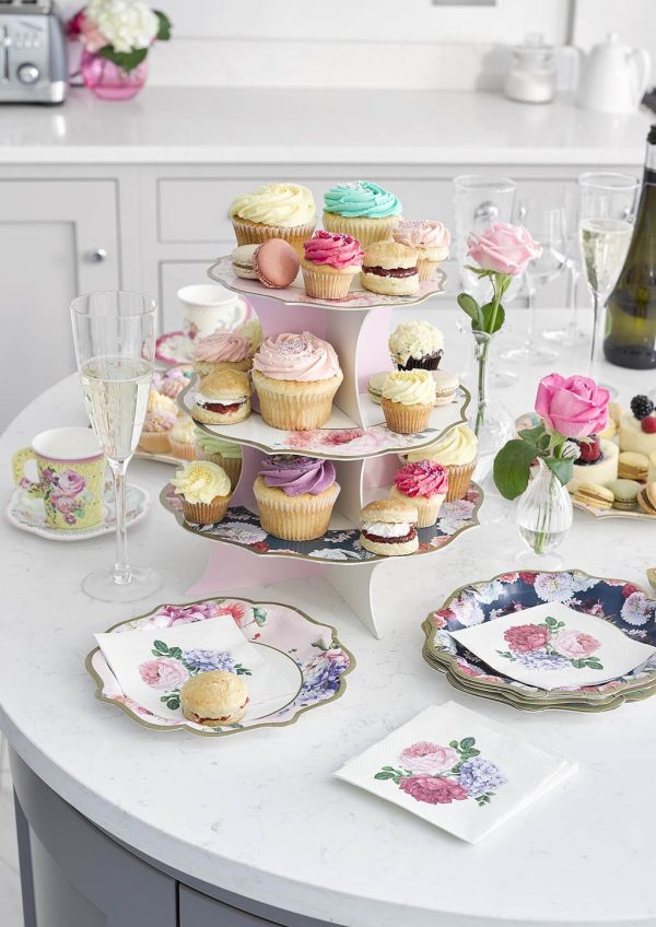 Floral Tea Party Cupcake Stand 1ct Online