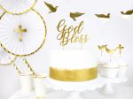 Metallic Gold God Bless Cake Topper Hot on Sale