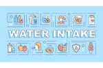 Water Intake Word Concepts Banner Bundle Fashion