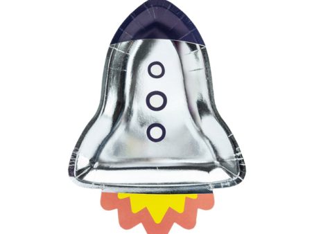 Space Rocket Lunch Plates 6ct Discount