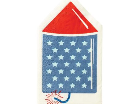 Patriotic Rocket Paper Guest Towels 24ct For Sale