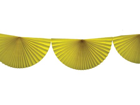 Yellow Bunting Fan Garland 10ft Fashion