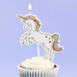 Rainbow Unicorn Birthday Candle For Sale