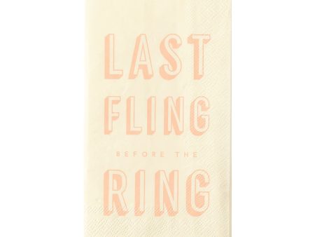 Last Fling Before The Ring Paper Guest Towels 24ct Online Sale