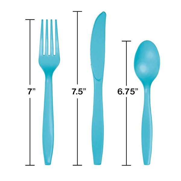 Bermuda Blue Plastic Cutlery Set for 8 Discount