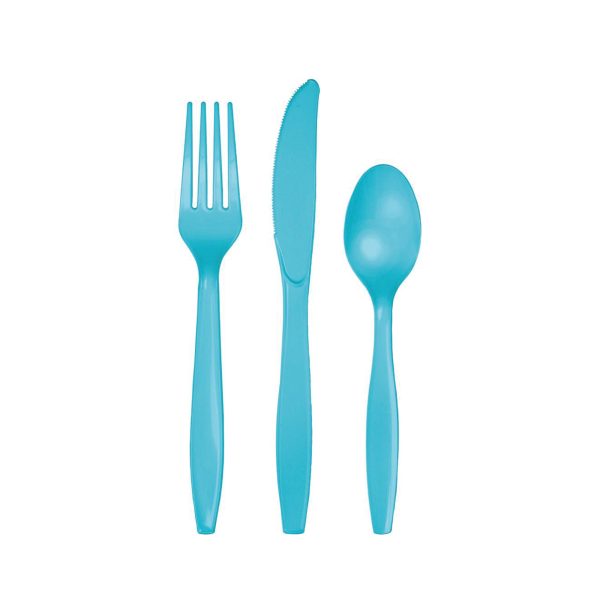 Bermuda Blue Plastic Cutlery Set for 8 Discount