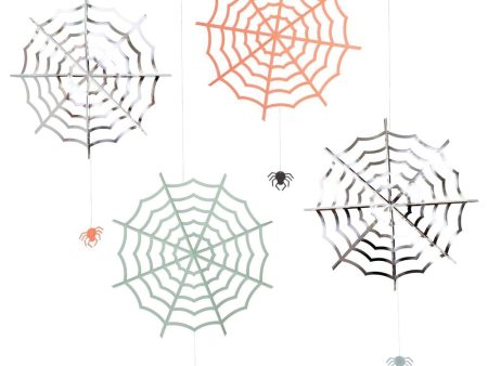 Halloween Hanging Spiderwebs 4ct For Discount