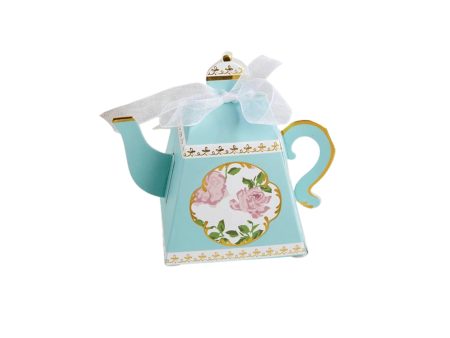 Blue Floral Tea Time Favor Boxes 24ct on Sale