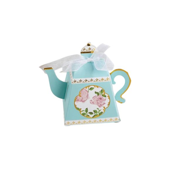 Blue Floral Tea Time Favor Boxes 24ct on Sale