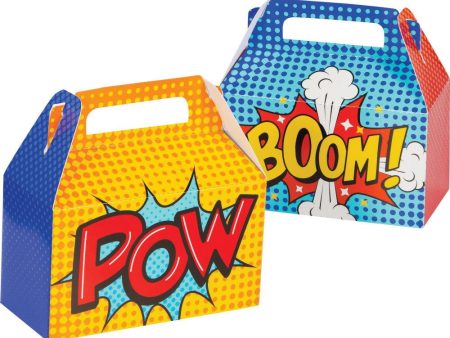 Superhero Comic Favor Boxes 4ct on Sale