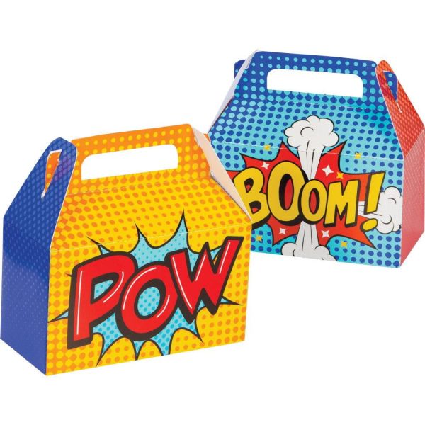 Superhero Comic Favor Boxes 4ct on Sale