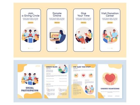 Social participation in charity template set Online Hot Sale