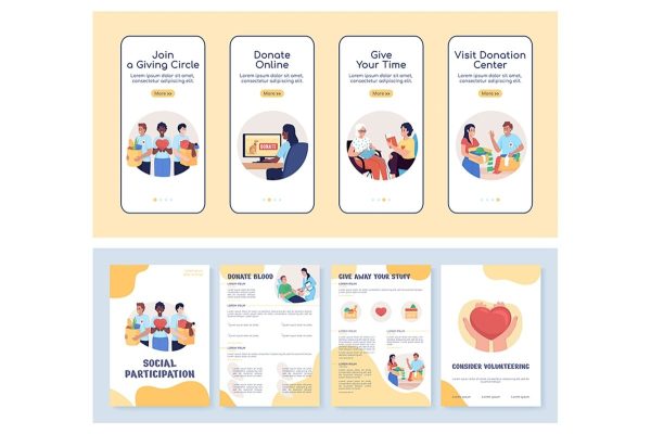 Social participation in charity template set Online Hot Sale