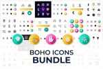 Boho icons bundle on Sale