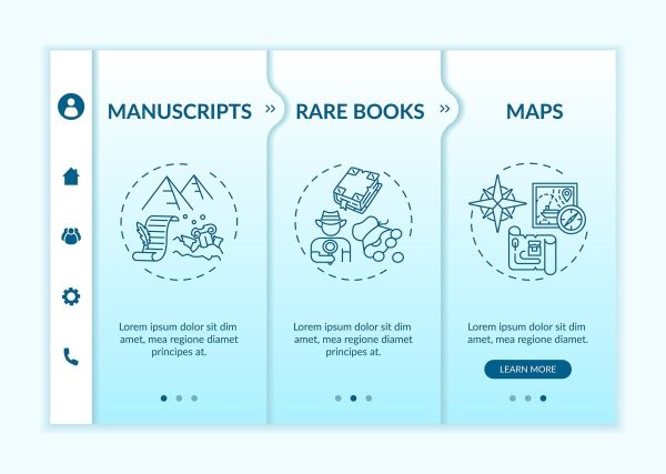 Online library categories onboarding vector template bundle Online Hot Sale