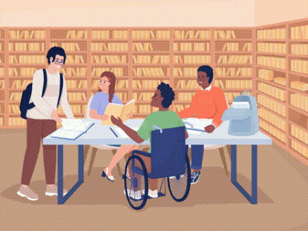 Animated group project illustration Cheap