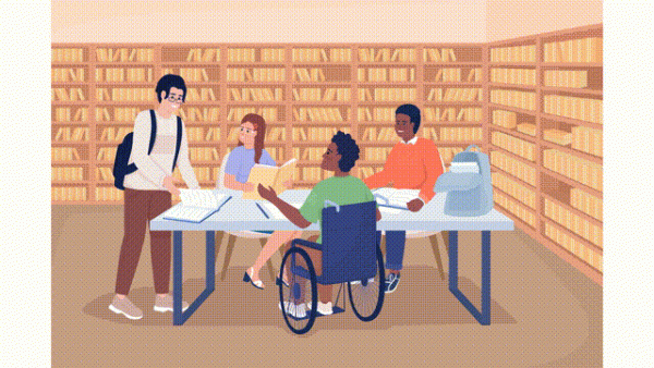 Animated group project illustration Cheap