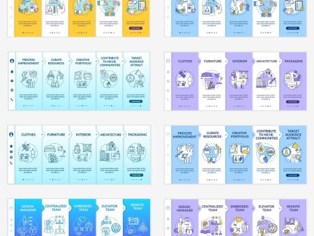 Creative designer onboarding vector template bundle Discount