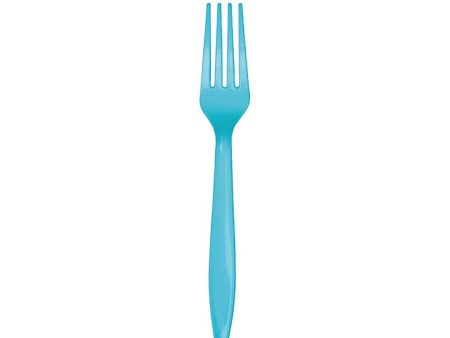 Bermuda Blue Plastic Forks 24ct Sale